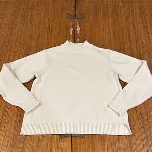 UNIQLO Women’s White Mock Neck Sweater